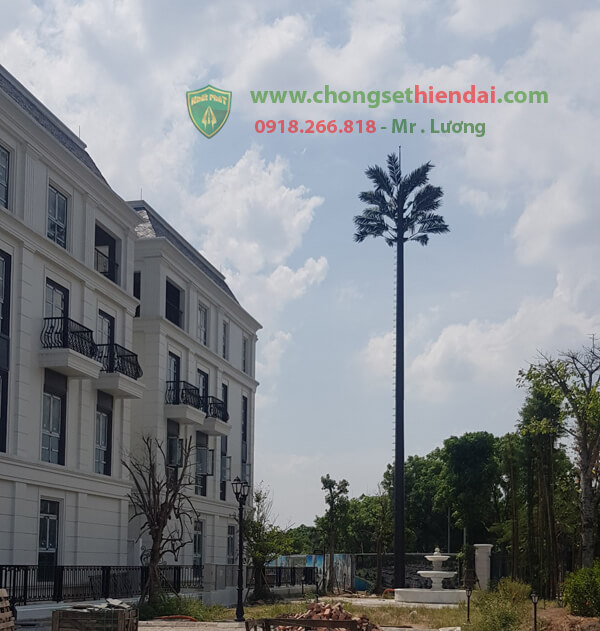 Ngụy trang sơn composite giả vỏ cây cột thép Monopole, cột anten