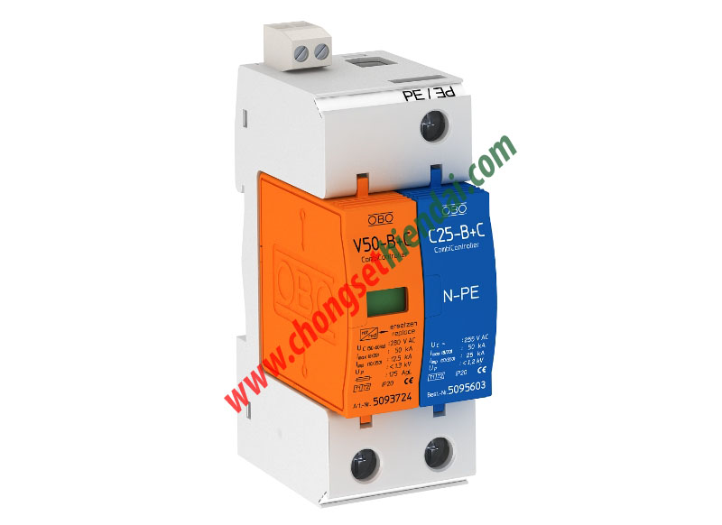 Thiết bị cắt lọc sét 1 pha V50B+C1+NPE-280 cao cấp 